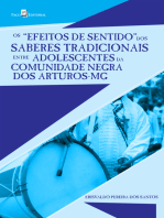 OS "EFEITOS DE SENTIDO": DOS SABERES TRADICIONAIS  ENTRE  ADOLESCENTES DA COMUNIDADE NEGRA DOS ARTUROS-MG