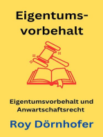 Grundzüge des Eigentumsvorbehalts