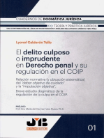 El delito culposo o imprudente en Derecho penal y su regulación en el COIP