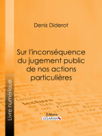 Sur l'inconséquence du jugement public de nos actions particulières