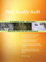 Final Quality Audit A Complete Guide - 2020 Edition