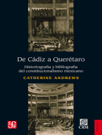 De Cádiz a Querétaro: Historiografía y bibliografía del constitucionalismo mexicano