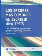 Los errores más comunes al escribir una tesis: Guía práctica con explicaciones, ejemplos, ejercicios y soluciones