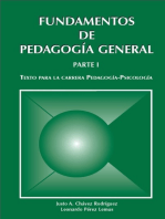 Fundamentos de Pedagogía General Parte 1: Texto para la carrera Pedagogía-Psicología