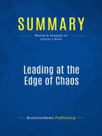 Summary: Leading at the Edge of Chaos: Review and Analysis of Conner's Book