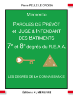 Mémento 7e et 8e degrés du R.E.A.A.: Paroles de Prévôt et Juge & Intendant des Bâtiments 