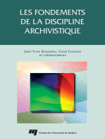 Fondements de la discipline archivistique