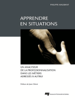 Apprendre en situations: Un analyseur de la professionnalisation dans les métiers adressés à autrui