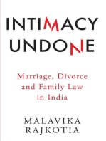 Intimacy Undone: Marriage, Divorce and Family Law In India