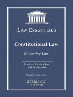 Constitutional Law, Law Essentials: Governing Law for Law School and Bar Exam Prep