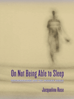 On Not Being Able to Sleep: Psychoanalysis and the Modern World