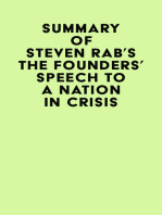 Summary of Steven Rab's The Founders' Speech to a Nation in Crisis