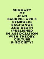 Summary of Jean Baudrillard's Symbolic Exchange and Death (Published in association with Theory, Culture & Society)