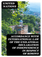 Accordance with international law of the unilateral declaration of independence in respect of Kosovo