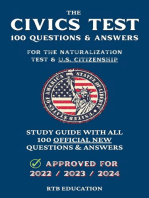 The Civics Test - 100 Questions & Answers for the Naturalization Test & U.S. Citizenship: Study Guide with all 100 Official New Questions & Answers (Approved for 2022/2023/2024)