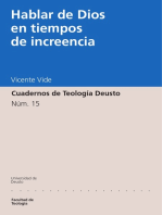 Hablar de Dios en tiempos de increencia