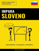 Impara lo Sloveno - Velocemente / Facilmente / Efficiente: 2000 Vocaboli Chiave