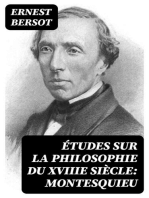 Études sur la philosophie du XVIIIe siècle: Montesquieu