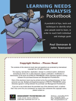 Learning Needs Analysis Pocketbook