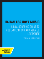 Italian Ars Nova Music: A Bibliographic Guide to Modern Editions and Related Literature