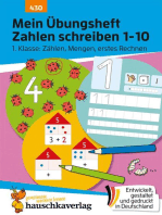 Mein Übungsheft Zahlen schreiben 1-10 – Schulanfang: Zählen, Mengen, erstes Rechnen: Mathe 1. Klasse - Rechnen lernen mit Lösungen