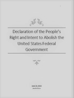 Declaration of the People’s Right and Intent to Abolish the United States Federal Government