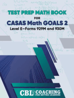 Test Prep Math Book for CASAS Math GOALS 2 Level E-Forms 929M and 930M