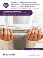 Selección, elaboración, adaptación y utilización de materiales, medios y recursos didácticos en Formación Profesional para el Empleo. SSCE0110