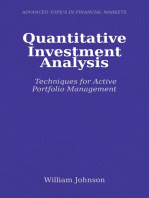 Quantitative Investment Analysis: Techniques for Active Portfolio Management