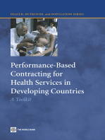 Performance-Based Contracting for Health Services in Developing Countries: A Toolkit