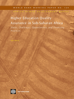 Higher Education Quality Assurance in Sub-Saharan Africa: Status, Challenges, Opportunities, and Promising Practices