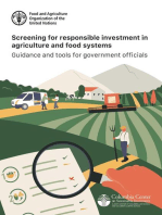 Screening for Responsible Investment in Agriculture and Food Systems: Guidance and Tools for Government Officials