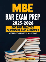 MBE Bar Exam Prep 2025-2026: 800 MBE Practice Questions and Answers with Detailed Explanations