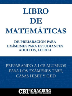 Libro de Matemáticas de Preparación Para Exámenes Para Estudiantes Adultos, Libro 4