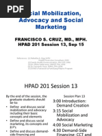 HPAD 201 Session 13 Sep 15 SocMob, Advocacy and Social Marketing