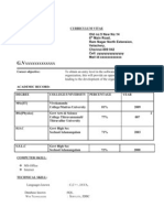 Resume Format