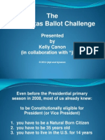 The 2012 Texas Ballot Challenge