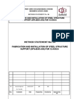 Method Statement No: 04 Fabrication and Installation of Steel Structure SUPPORT (SPS-B065-099) FOR 52-K0624