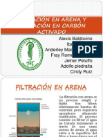 Filtración en Arena y Filtración en Carbón Activado