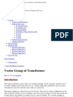 Vector Group of Transformer Electrical Notes & Articles