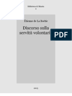 4 La Boetie Discorso Sulla Servitu Volontaria