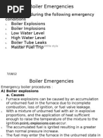 Boiler Emergencies