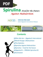 Algaetech - Spirulina PPT - Food For The Future