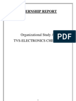 Internship Report: Organizational Study at Tvs-Electronics Chennai