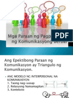 Mga Paraan NG Pagpapabuti NG Komunikasyong Berbal