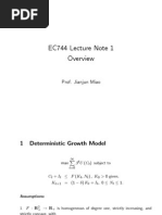 EC744 Lecture Note 1: Prof. Jianjun Miao