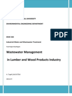 Wastewater Management in Lumber and Wood Products Industry-Progress