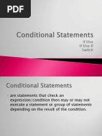 Lesson Plan in Conditional Statement 02-16-12