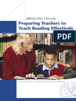 Preparing Teachers To Teach Reading Effectively