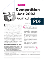 Competition Law Critical Analysis